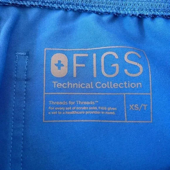 Figs Blue Scrub Drawstring Pants XS - Picture 7 of 12